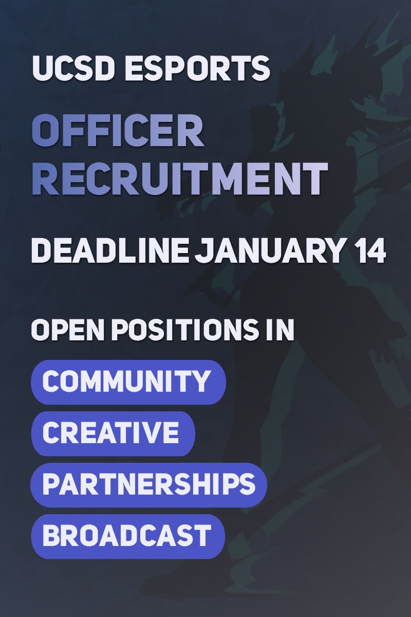UCSD Esports Recruitment Newsletter